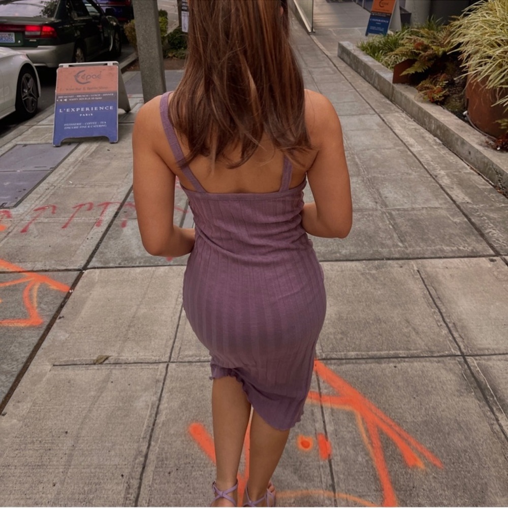 🆕 ZARA Ribbed Midi Dress - Picture 6 of 7